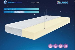 Матрац HighFoam Largo Slim Plus купити в Києві, в Україні, відгуки, ціни